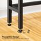 Greige Metal Console Table with Slim Design and Built-In Charging Station